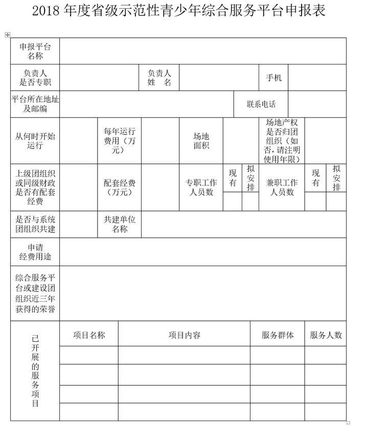一张很常见的Word中的表格